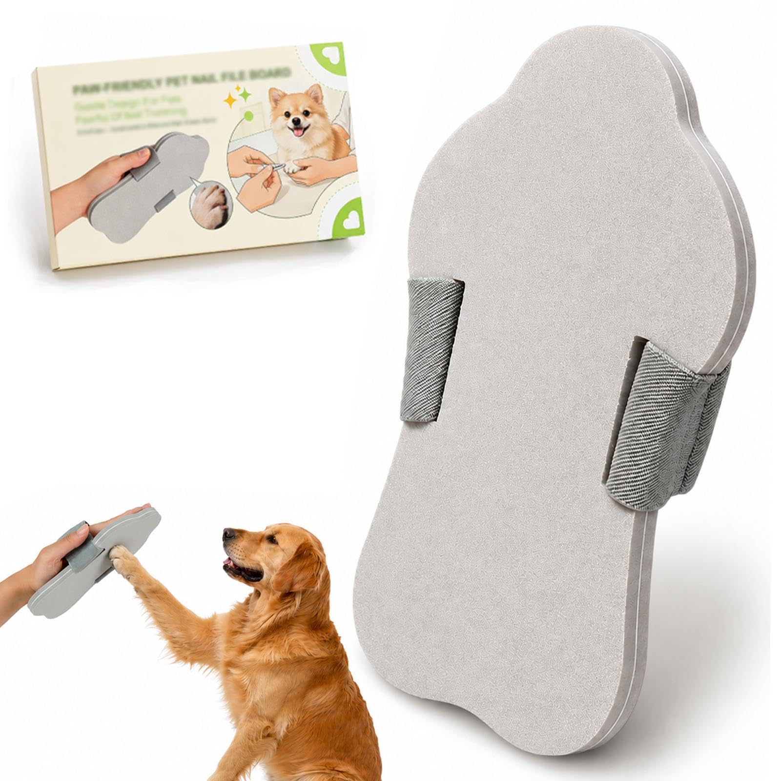 Planche à ongles portable pour chien avec dragonne pour chien nerveux | Polissoir à ongles silencieux sans stress pour chien et chat de petite, moyenne et grande taille