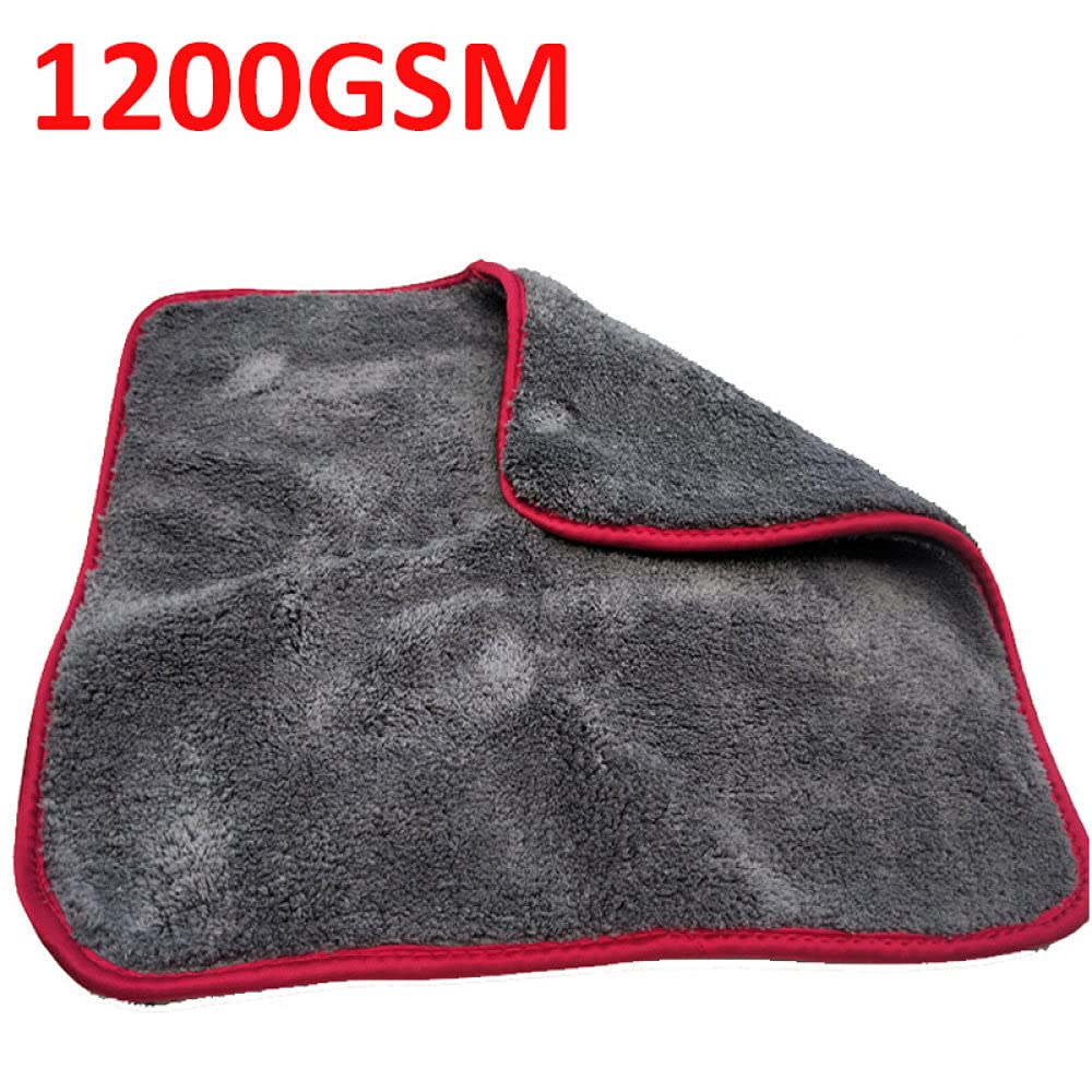 Asciugamano per autolavaggio 1200GSM Car Detailing Asciugamano in microfibra per autolavaggio Pulizia dell'auto Asciugatura Panno per lavaggio automatico Accessori per auto in pezza in microfibra,12
