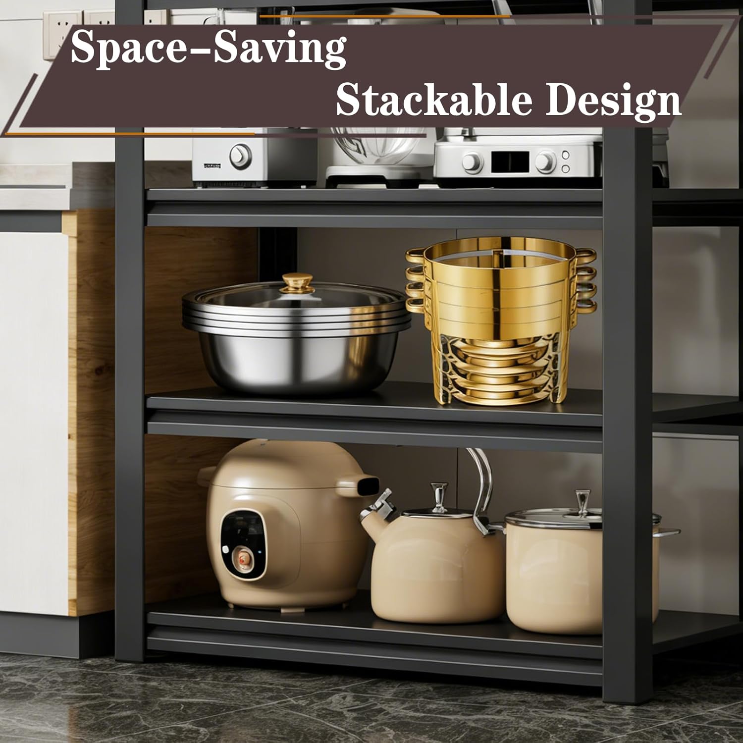 Chafing Dish 4 Pack for Buffet Set: 5.3QT Stainless Steel Chafing Dish, Round Gold Chafers and Buffet Warmer Sets with Lids Food Warmers for Parties Buffet