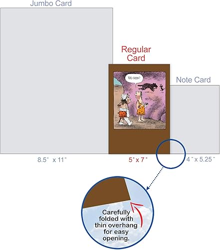 Miniatura 4 de NobleWorks - 1 tarjeta de cumpleaños humorística con sobre - Caricaturas divertidas para saludos de cumpleaños, tarjeta de celebración - Dibujo de