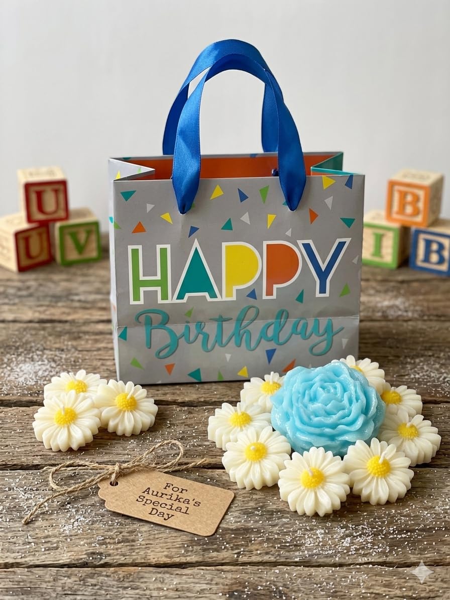 divine senses Perfect for Gifting Birthday 1 Rose soap 2 Sunflowers with Paper Bag-image-27
