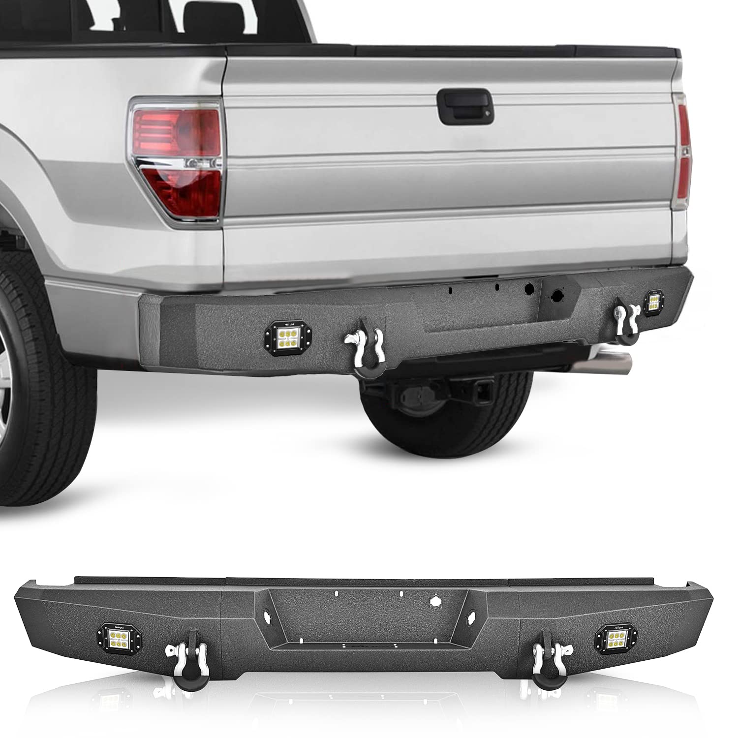 Nilight Rear Step Bumper for Ford F-150 2009 2010 2011 2012 2013 2014