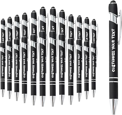 AIFLM Bolígrafos personalizados con nombre a granel hasta 500 unidades de bolígrafos grabados gratis con tu nombre y texto para negocios,
