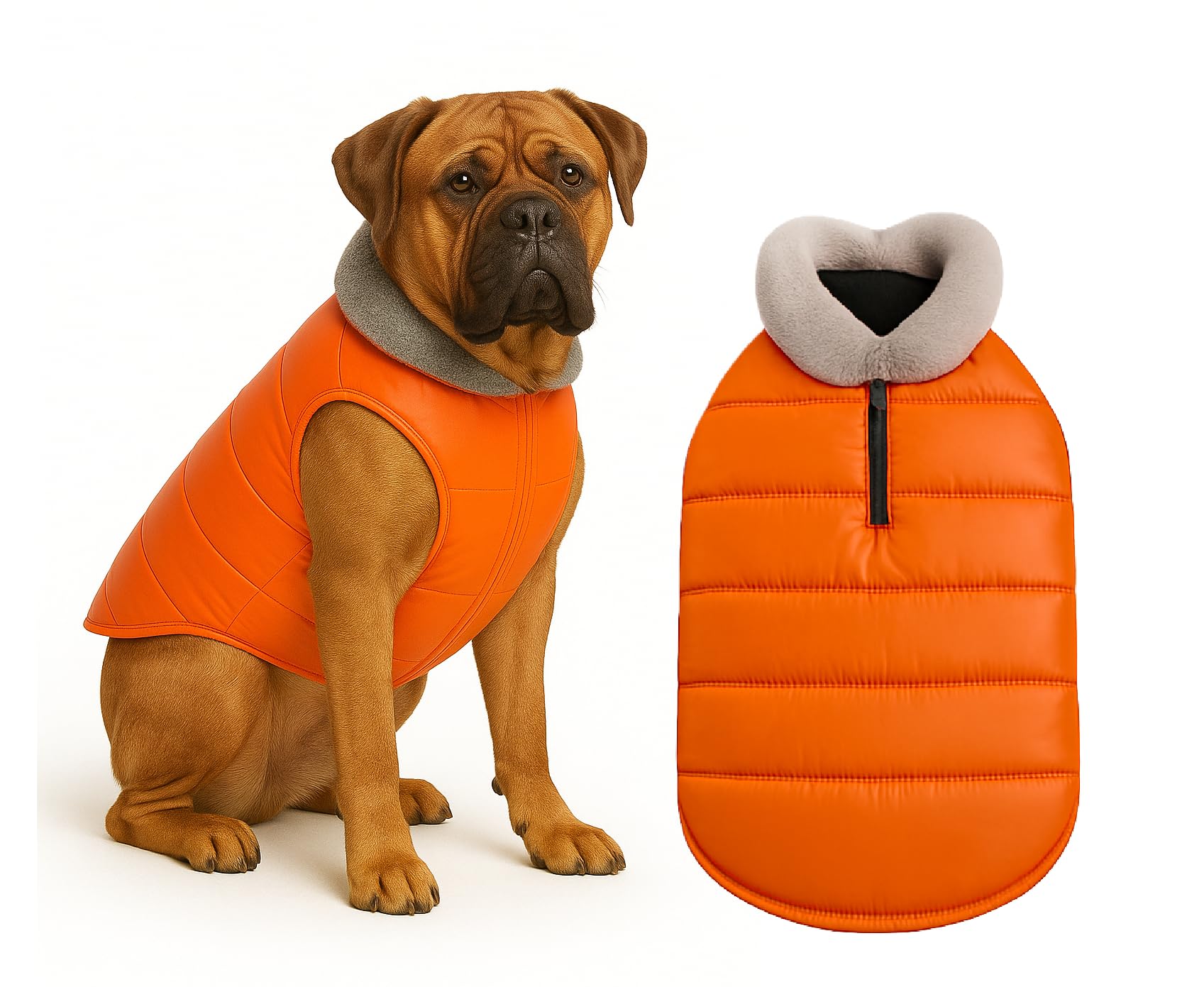 The Pets Company Dog Winter Coat Jacket, Clothes, Windproof, Waterproof, Light Weight, Washable, Ultra Warm Thick Fleece