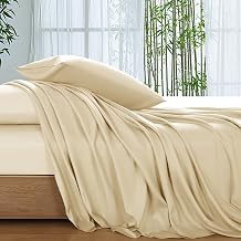 SONORO KATE 100% Viscose Derived from Bamboo_Sheets Cal King Size,4PC