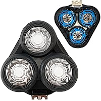Vista 9 de Cabezales de repuesto HQ8 compatibles con afeitadoras eléctricas Philips, cuchillas de repuesto HQ8 para cabezal de afeitado Aquatec serie HQ8