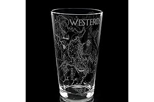 MAP OF WESTEROS Engraved Pint Glasses: The Perfect Gift for Game Of Thrones Fans