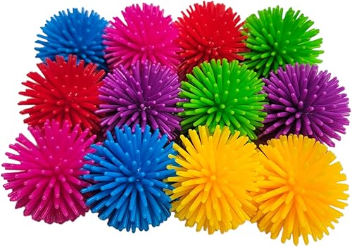 Miniatura 2 de Zugar Land Coloridas tapas de lápices de bolas de seto (paquete de 12) de 1.5 pulgadas. Diversión para la ansiedad. Bolas de pinchos. Incentivo de