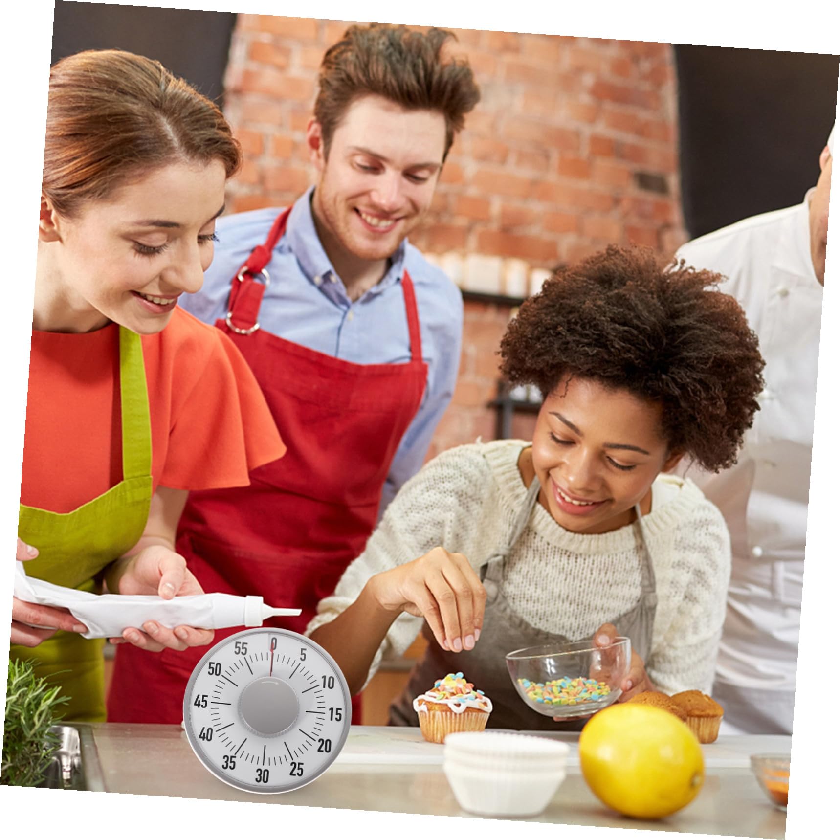 MAGICLULU Timer da Cucina per Studio in Abs Bianco, Conto alla Rovescia Promemoria, Pratico per Cottura e Allenamento