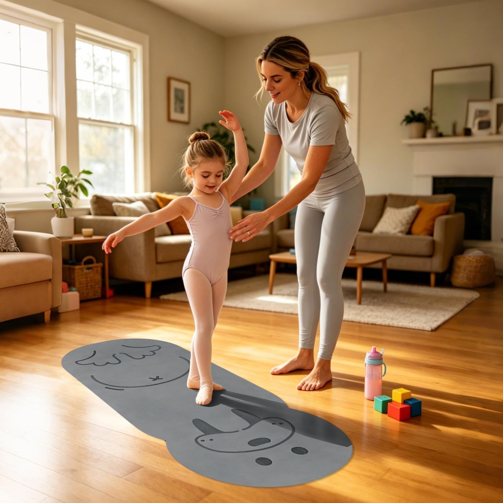 Tapete de yoga para niños, almohadilla de ejercicio con patrón de animales de dibujos animados, tapete de ejercicio grueso, para el hogar, gimnasio, sala de estar, oficina, dormitorio, apartamento