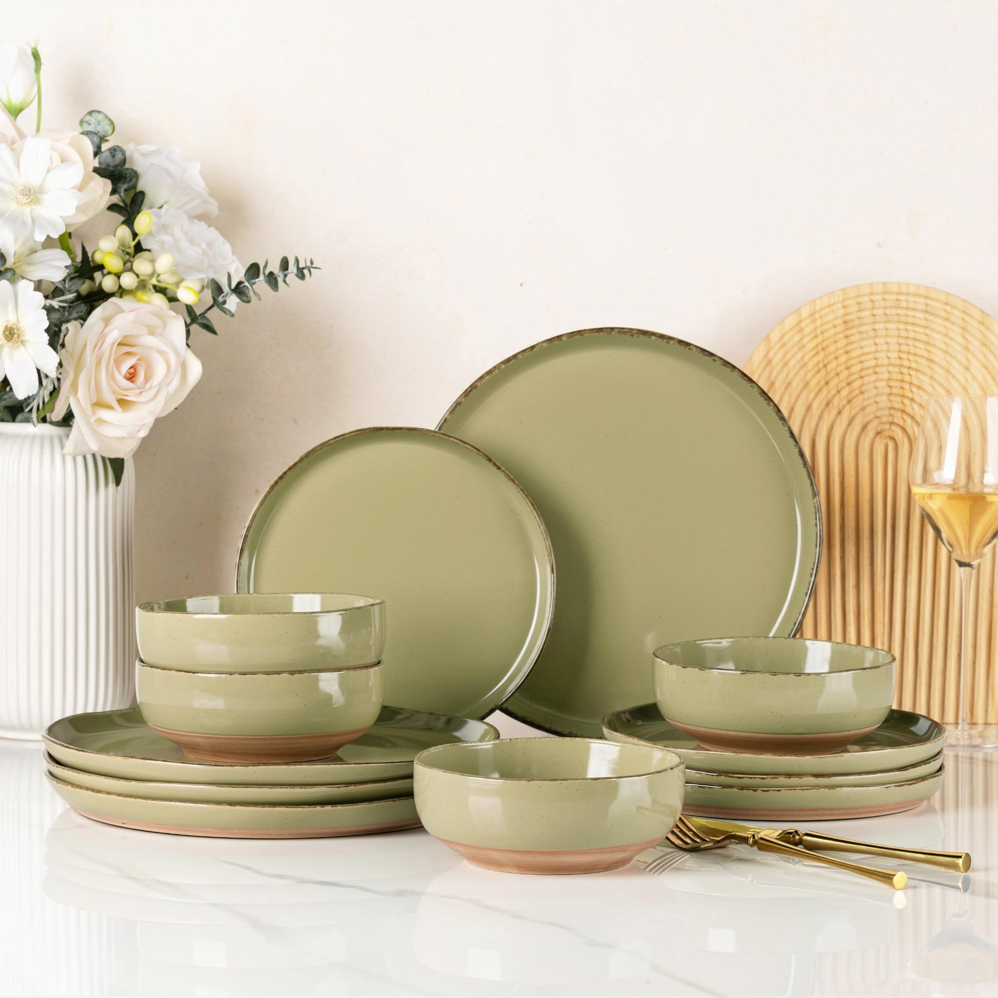 Amazon.com | AmorArc Ceramic Dinnerware Sets for 4, 12 Pieces