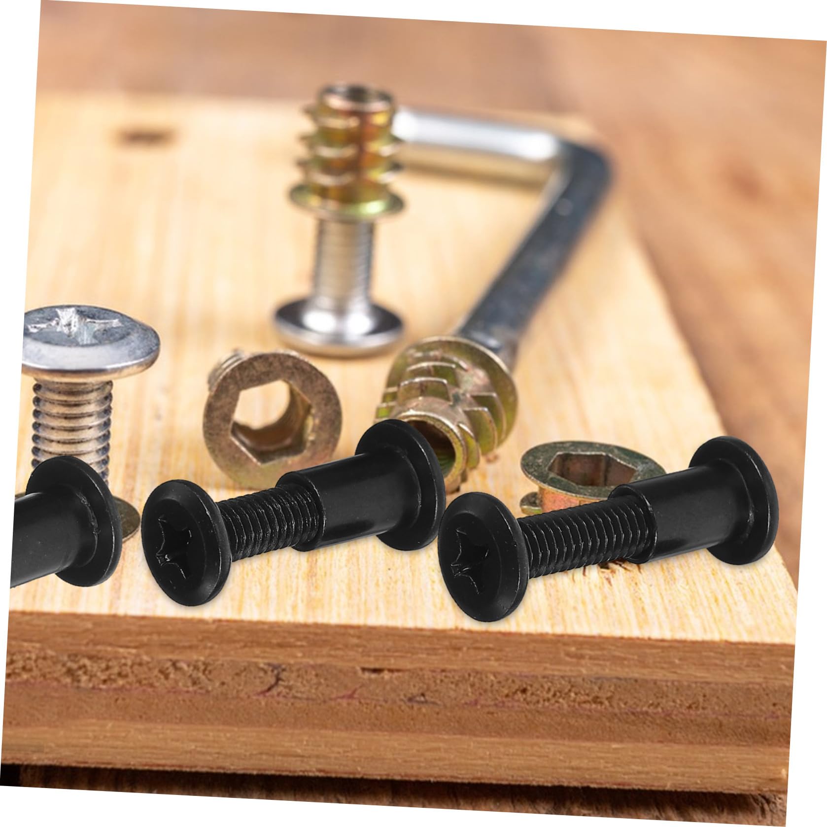 170 Set Kit di Viti di Collegamento per Mobili in Acciaio al Carbonio Nero M6x20 M6x16 Resistente e Facile da Installare per Telaio Letto e Sedie da Ufficio