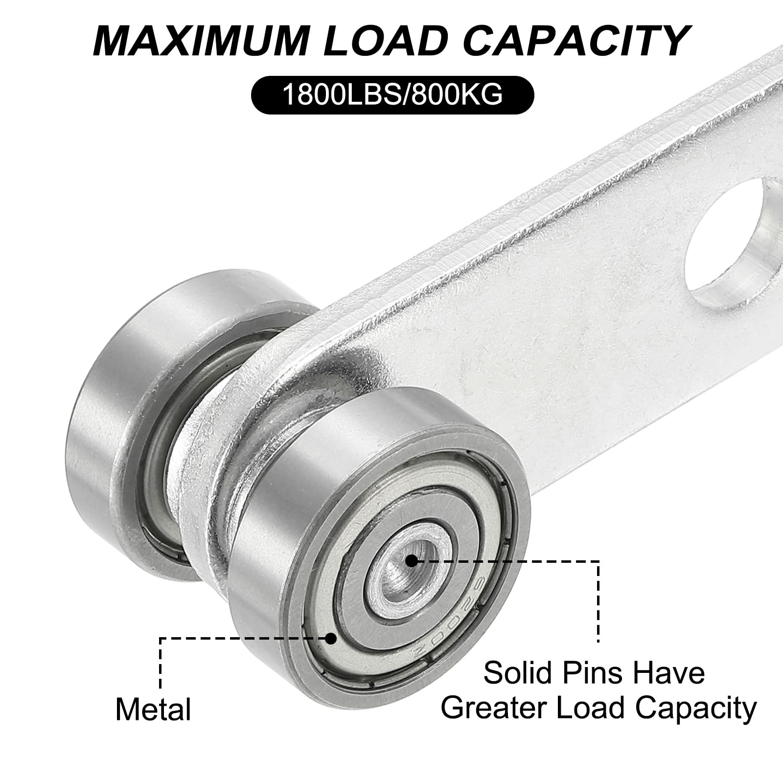QUARKZMAN Conjunto De Carrito con Dos Rodamientos Conjunto De Carrito De 2 Ruedas Rodillos para Uso con Canal De Refuerzo De 1-5/8" De Ancho Todos Los Canales De Refuerzo De 1-5/8" 4pcs