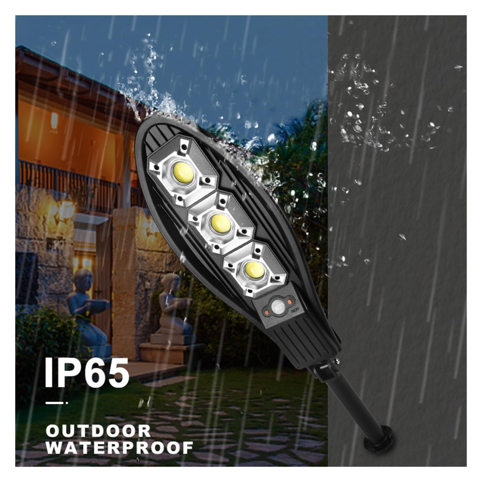 Naświetlacz LED Zewnętrzna Lampa Słoneczna Lampa Dziedzińca LED Zasilana Światłem Słonecznym Wodoodporna Lampa Uliczna Z Czujnikiem Ruchu PIR Do Oświetlenia Ogrodowego Oświetlenie krajobrazu RGB(5 Ext
