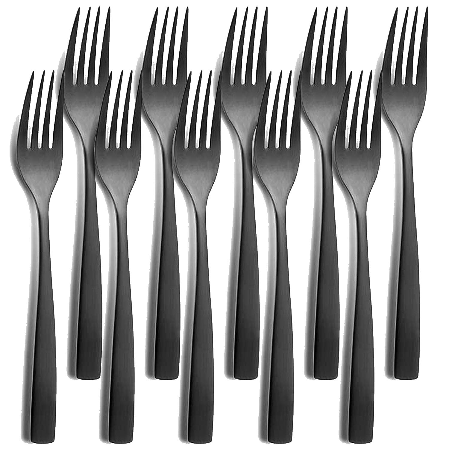 10er SET COMAS 6104 Tafelgabel BARCELONA SCHWARZ Edelstahl 18/10 / PVD-Beschichtung/Black-Finish