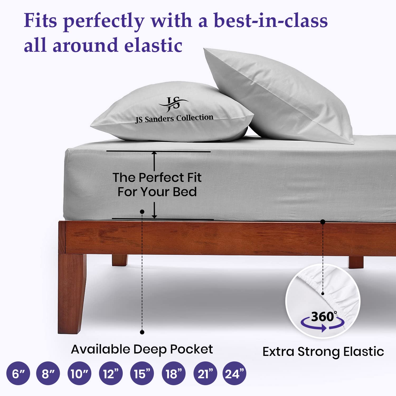 Alaska King Sheet Set 4 Piece Bed Sheets Extra Deep 812 inches