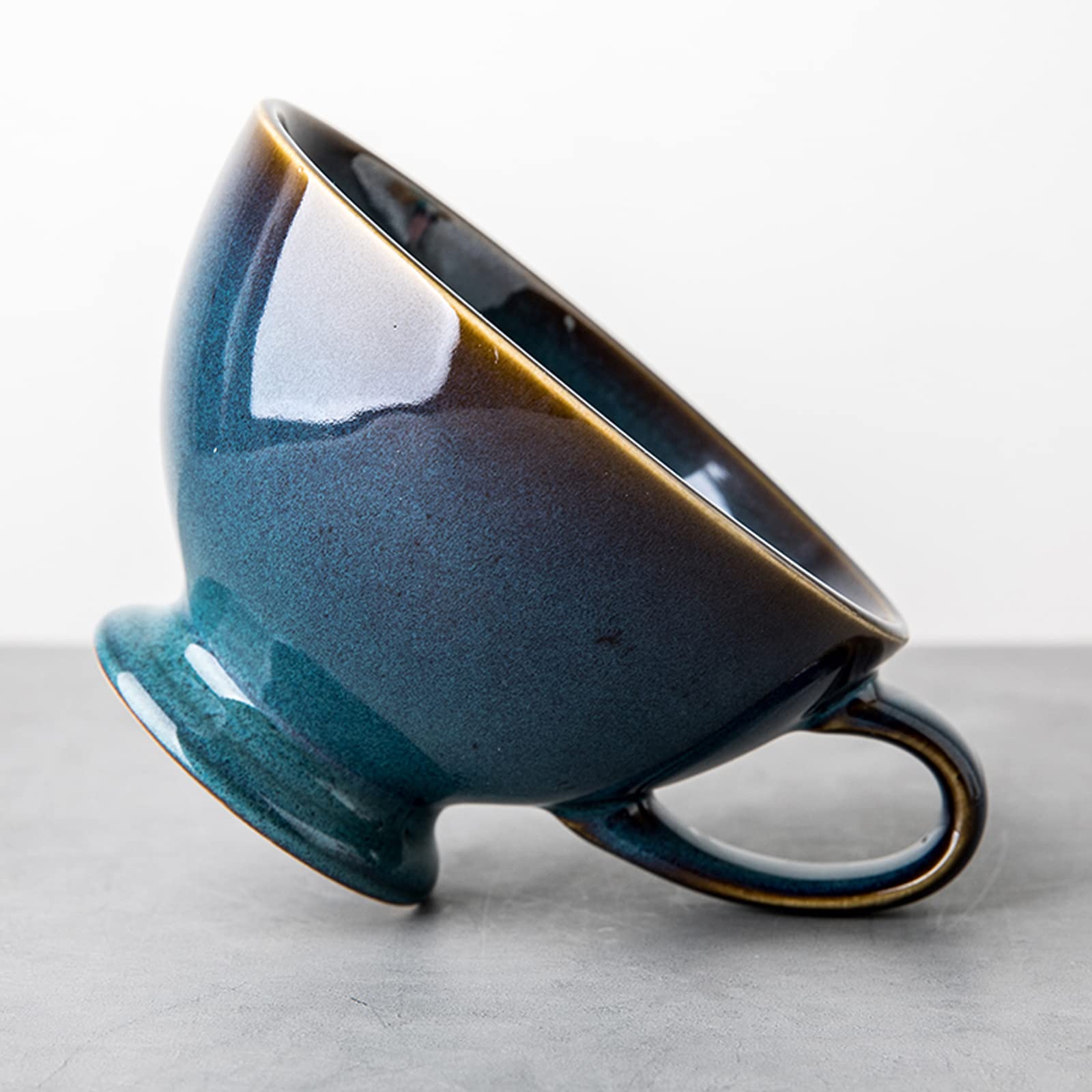 Orientalny ceramiczny zestaw do herbaty Zestaw czajniczków Ceramiczny kubek do kawy, filiżanka do kawy i herbaty z mlekiem, ceramiczna filiżanka do kawy, domowe kubki biurowe do kawy z mlekiem i herba