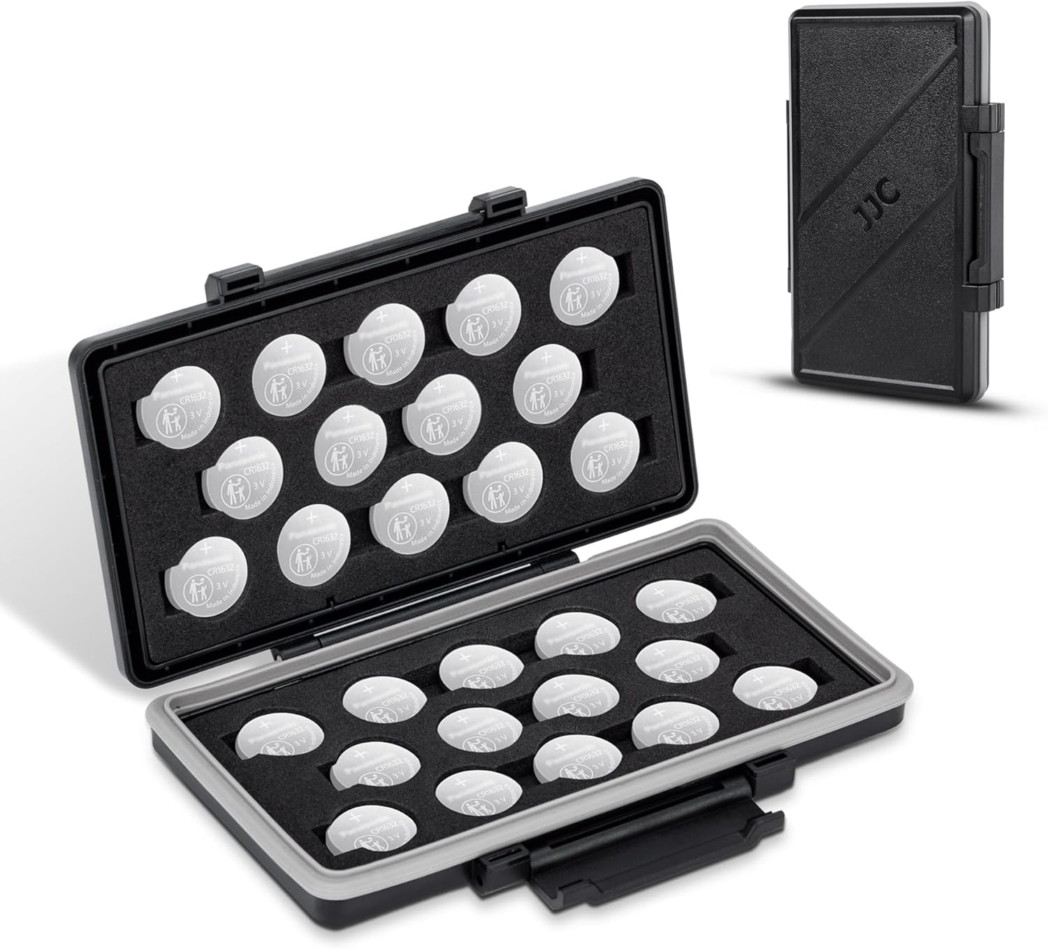 CR1632 CR1620 CR1616 Battery Storage Case,Moisture-proof Button Coin Cell Battery Holder Organizer for 28x CR 1632 1620 1616,CR1632 Short-Circuit Proof Battery Container,Coin Cell Battery Not Included