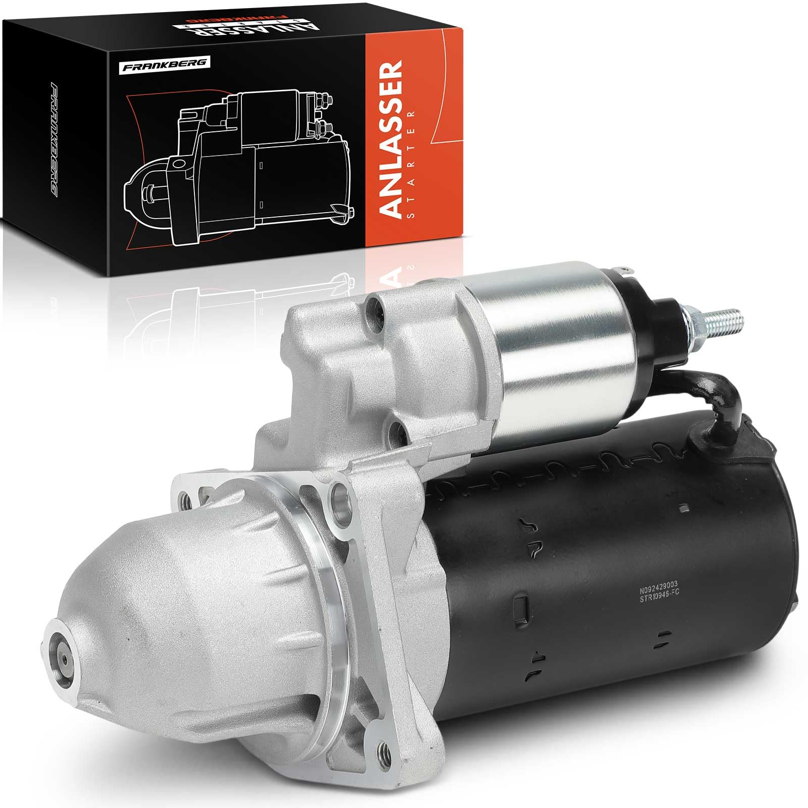 Frankberg Motor de arranque para automóvil 2,5 KW/12 V/9 dientes Compatible con Daily IV Plataforma/Chasis 3.0L Daily III Furgoneta 2.8L Replace# 69503857,0001109365