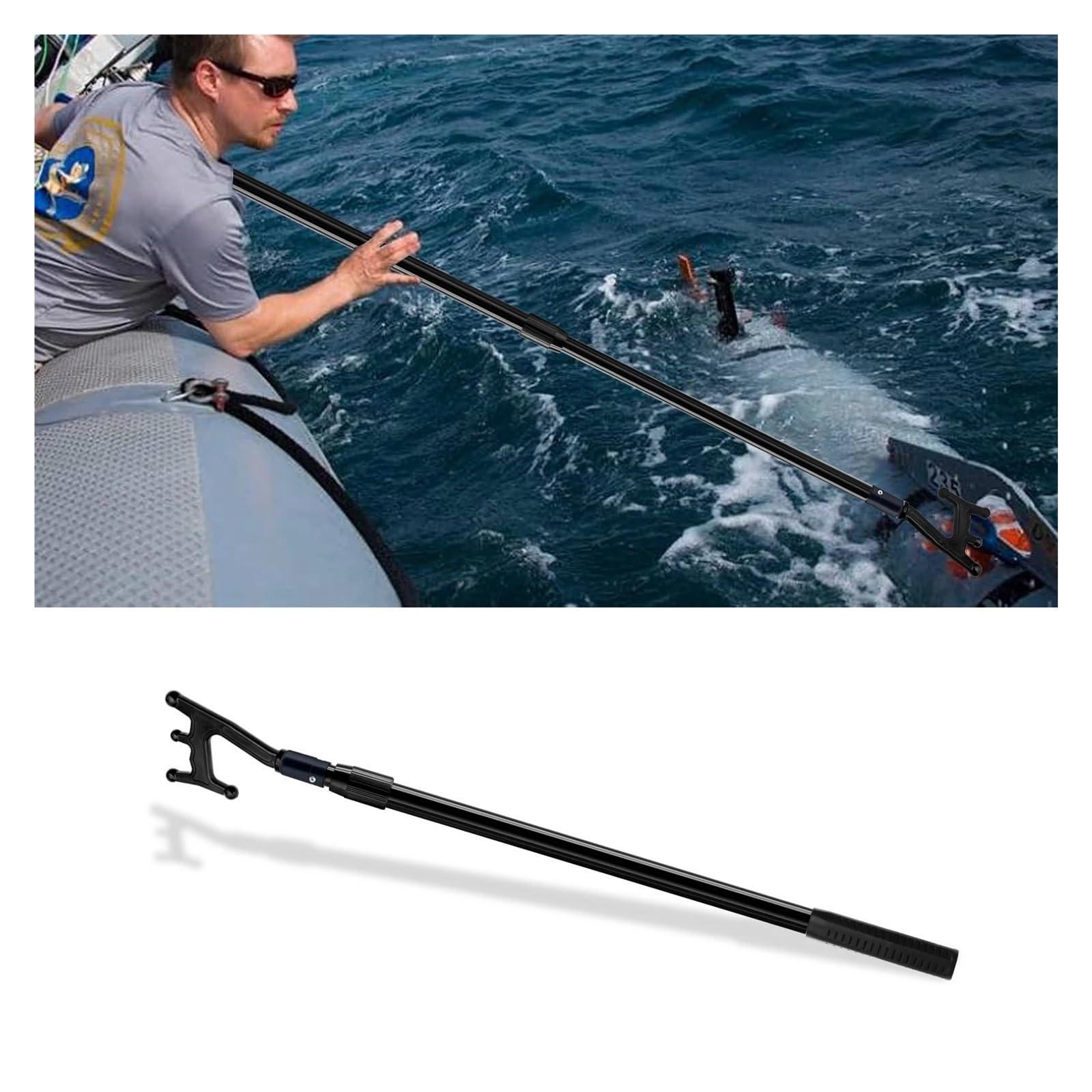 Ganci telescopici per Barche Ganci for Barche for attracco, prolunga for Asta, telescopica for con Perlina Luminosa, Galleggiante Leggero