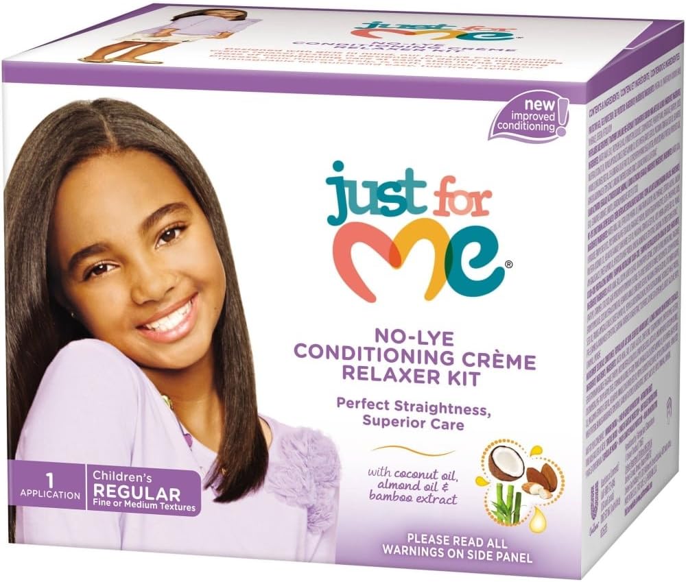 Just For Me No-Lye Conditioning Creme Relaxer Kit, Regular