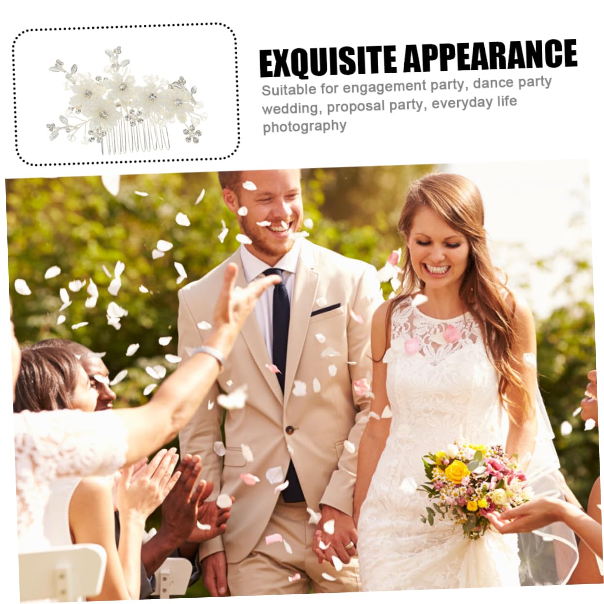 FRCOLOR Haarspangen Damen Mit Kamm 5 Stück Seitenkamm Tiara Brauteinsatz Perlen Haarnadel Braut Haarschmuck Haarspangen Für Frauen Brauthaar Hochzeit Braut Haarkamm Einsatzkamm Hochzeit Haarkamm