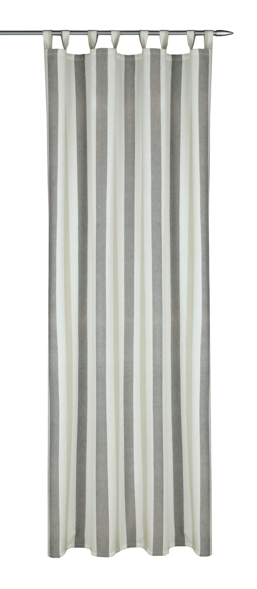 Rideaux gris Sehlbach 135x245 cm à rayures pour salon moderne