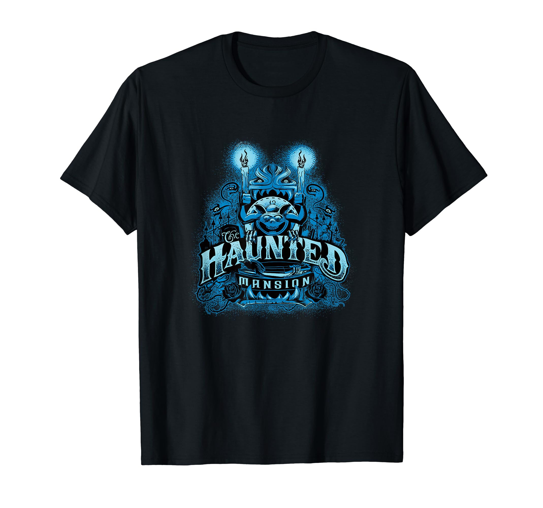DisneyThe Haunted Mansion Candle Holder Gargoyle Retro Cemetery T-Shirt