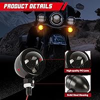 Vista 3 de INNOGLOW foco de luz de giro para motocicleta, lente ámbar universal, luces indicadoras intermitentes para motocicletas personalizadas Suzuki
