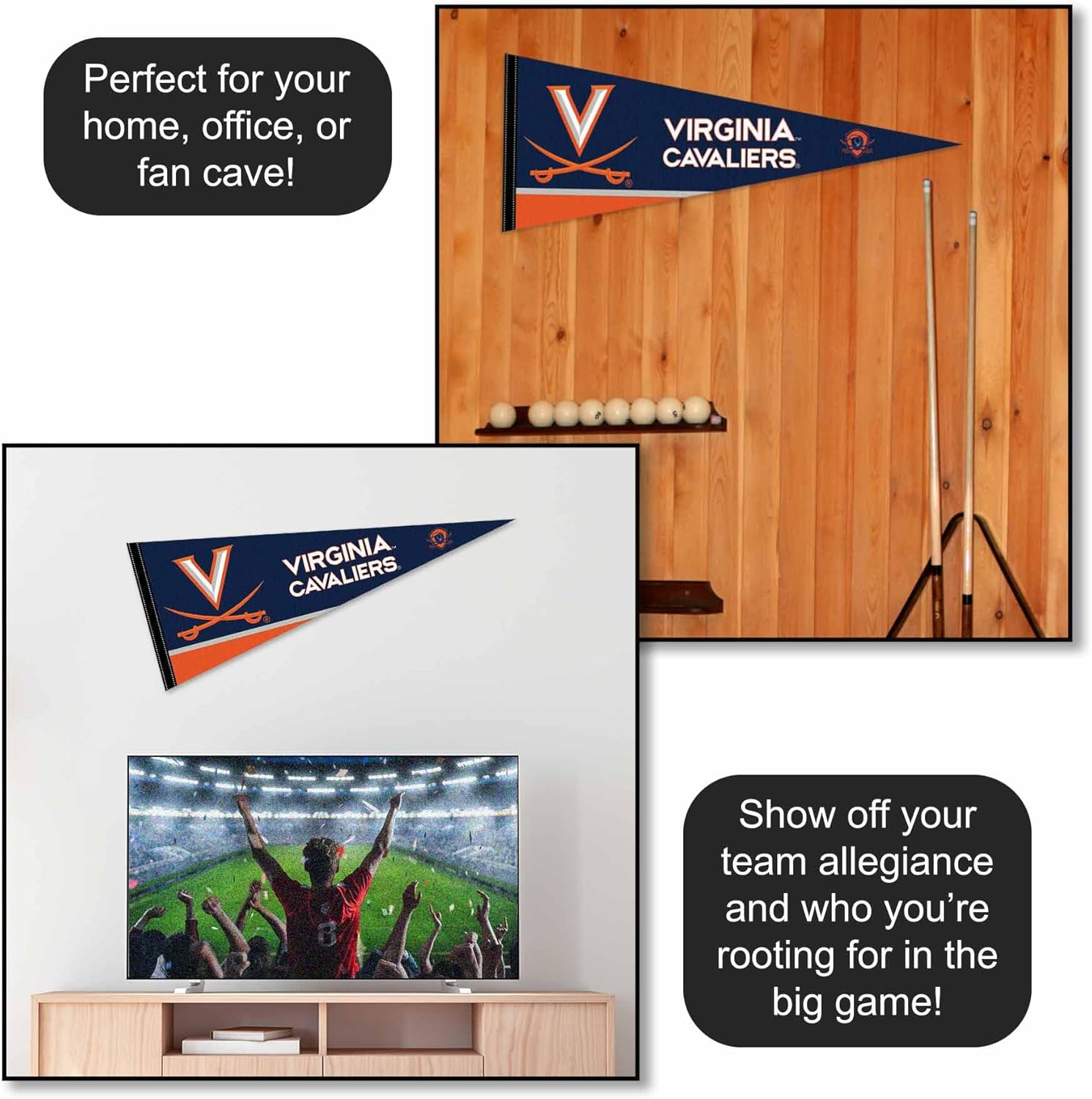 University of Virginia Cavaliers Pennant Flag - Image 3