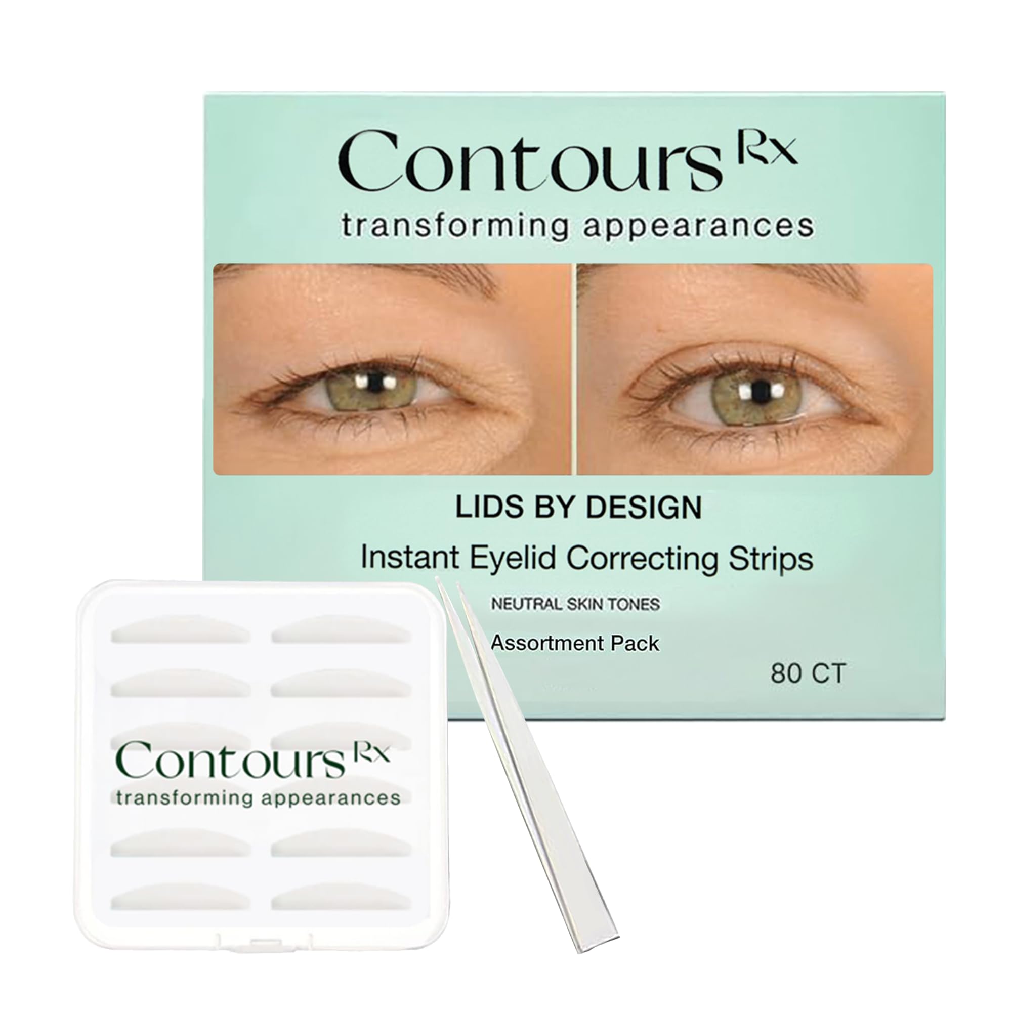 LIDS BY DESIGN Assortment Pack (4mm - 7mm) Eyelid Correcting Strips for Heavy Hooded, Droopy Lids