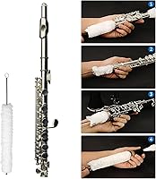 Vista 8 de Kit de limpieza de flauta hisopo de cepillo de limpieza de algodón para reparación