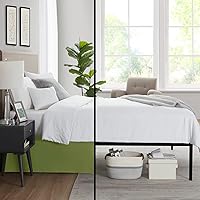 Vista 312 de Nestl - Falda plisada de cama de fácil ajuste, con caída a medida de 14 pulgadas, microfibra suave de doble cepillado, con calidad de hotel