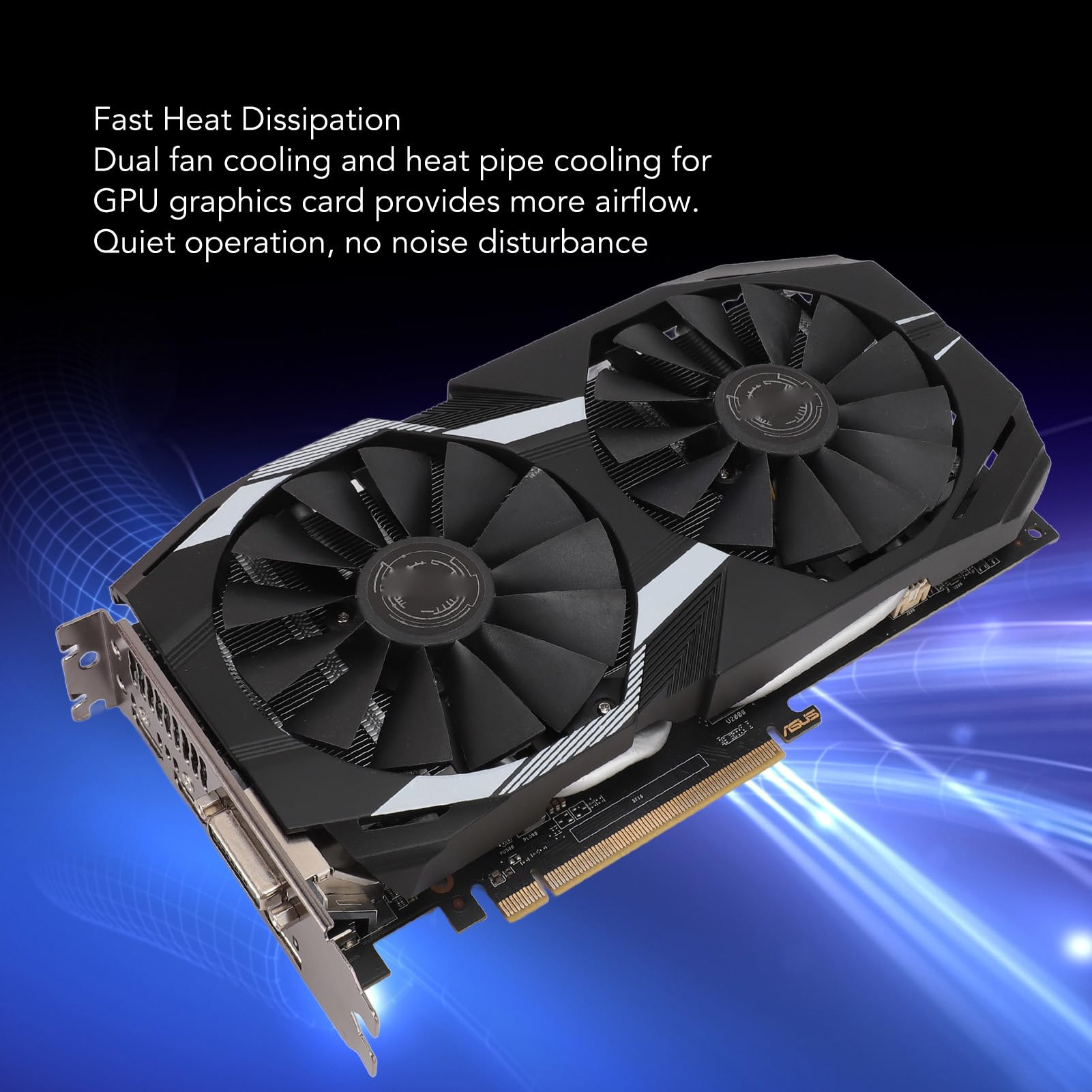 Tarjeta Gráfica RX 590, 256 bits 8 GB GDDR5 1460/8000 MHz, Tarjeta Gráfica para Juegos PCI Express 3.0, HDMI DP DVI con Ventiladores Duales para Juegos de Oficina y PC