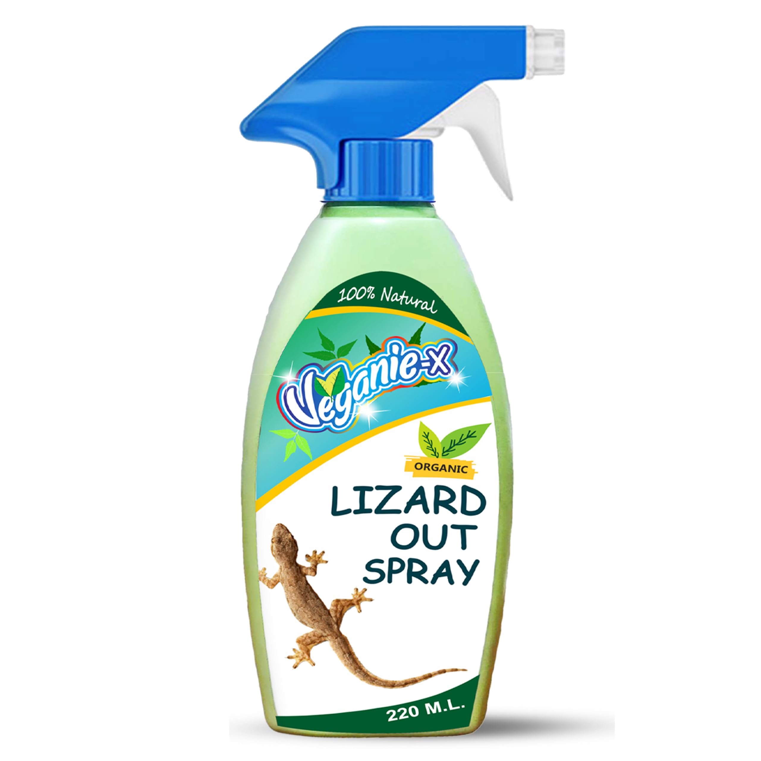 Veganie-X Lizard Repellent Spray 220ml | 100% Herbal, Natural, Chemical-Free anti lizard spray | Upto 45 Days Protection from Lizards | Fresh Scent