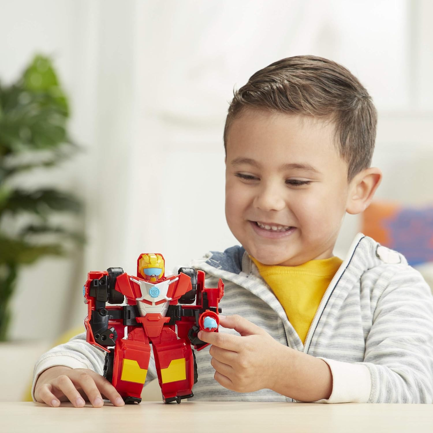 Transformers Playskool Heroes Rescue Bots Academy Hot Shot Converting Toy Robot, 6-Inch Collectible Action Figure Toy for Kids Ages 3 and Up - Image 5