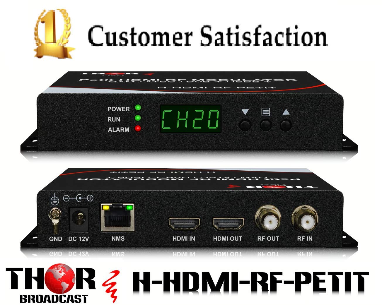 Modulator HDMI do Coax wyślij HDMI źródło wideo do 1080p do wszystkich telewizorów jako kanały HD CATV QAM lub ATSC