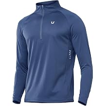 NORTHYARD Mens Quarter Zip Pullover Athletic Running 1/4 Zip Long Sleeve Pullovers Quick Dry Lightweight Tennis Gym Shirts