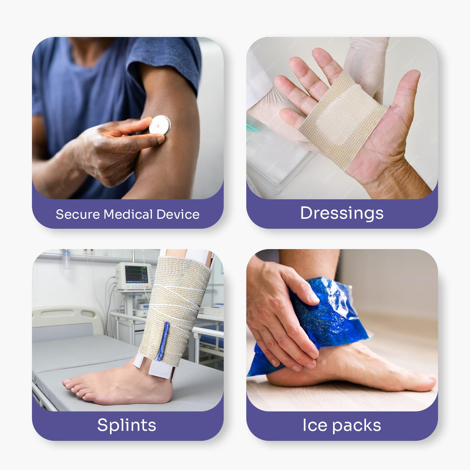 Touch Closure Compression Bandage, 6 Pack Assorted Sizes, Elastic Wrap — Amazon image 7