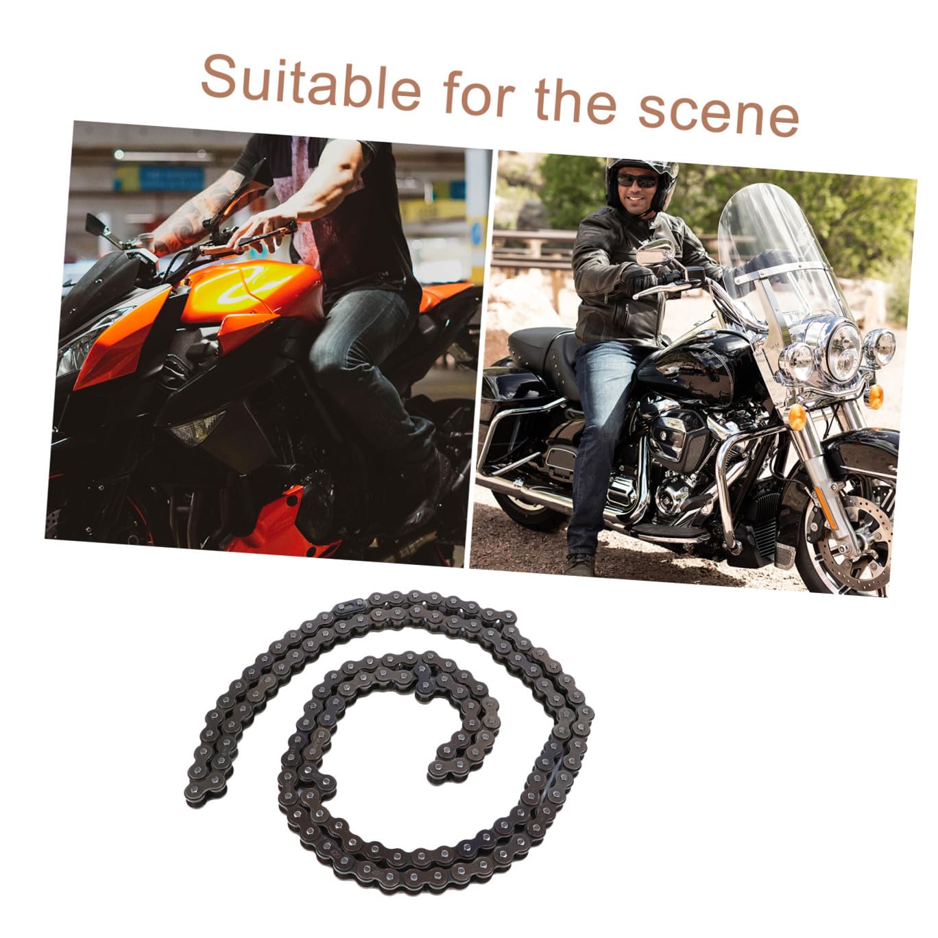 PLAFOPE Motorradkette Glieder Ersatzkette Gliederkette Dirtbike-kette Atv-kette Hochleistungs-antriebskette für Motorrad