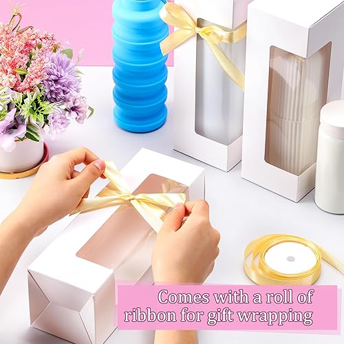 Miniatura 4 de PerKoop 36 cajas de regalo con cinta para vaso de sublimación, caja de regalo transparente, cajas de exposición, cajas de 12 onzas, 20 onzas, 30