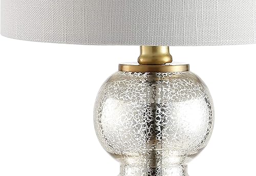 Miniatura 5 de JONATHAN Y JYL1021C - Lámpara de mesa LED de vidrio y metal de febrero de 21 pulgadas, lámpara de mesita de noche contemporánea para dormitorio,