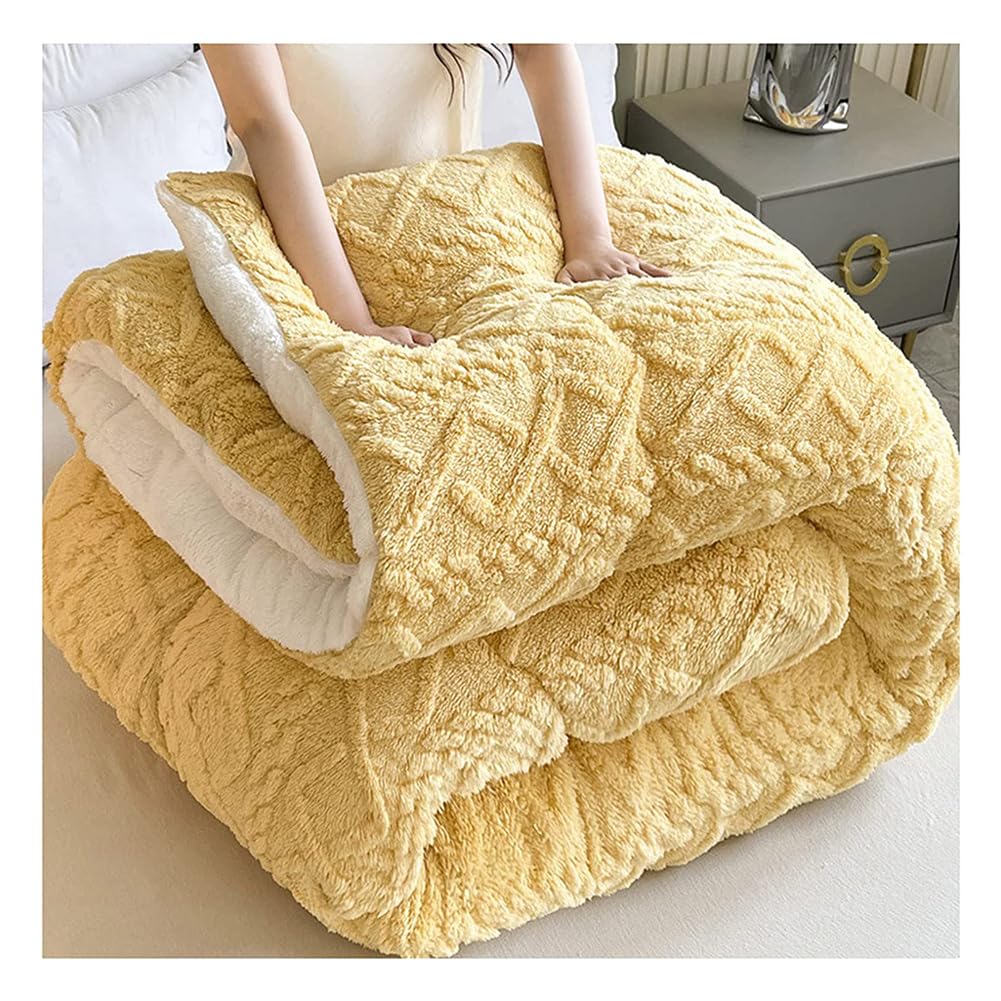 Edredón Nórdico, Invierno Colcha Cordero Cachemira Manta Edredón Cama 135/150 Edredon De Invierno Cálido,Suave, Transpirable para Invierno,Blue,150x200cm (3kg)