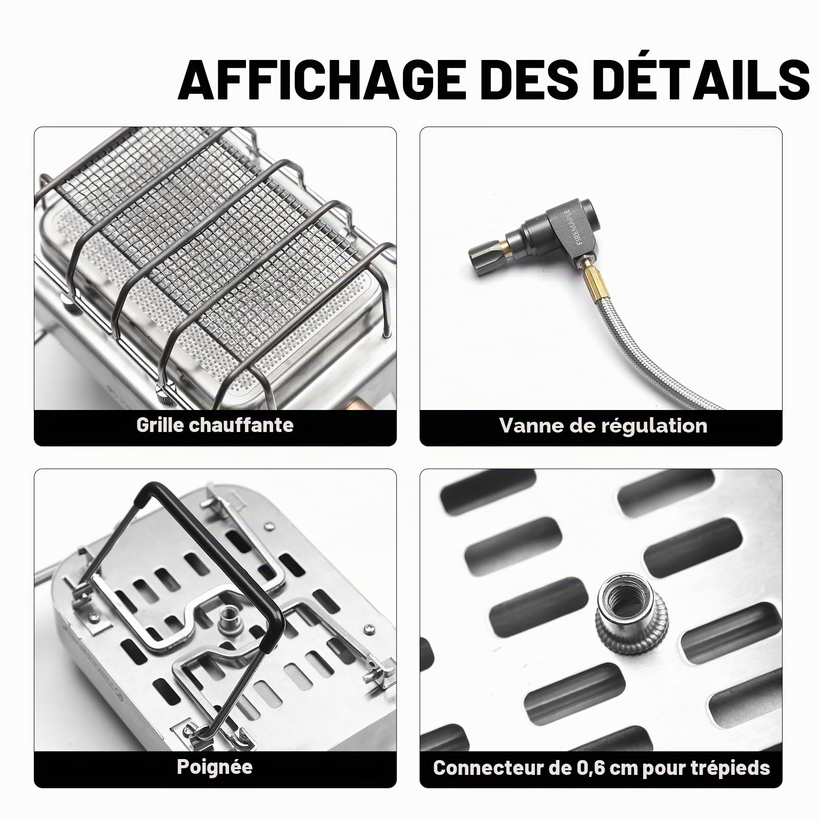Fire-Maple Sunflower Réchaud Chauffant Camping Portable 2 en 1 | Idéal pêche sur glace, randonnée, chasse et observation faune, adapté pour 1 à 2 personnes