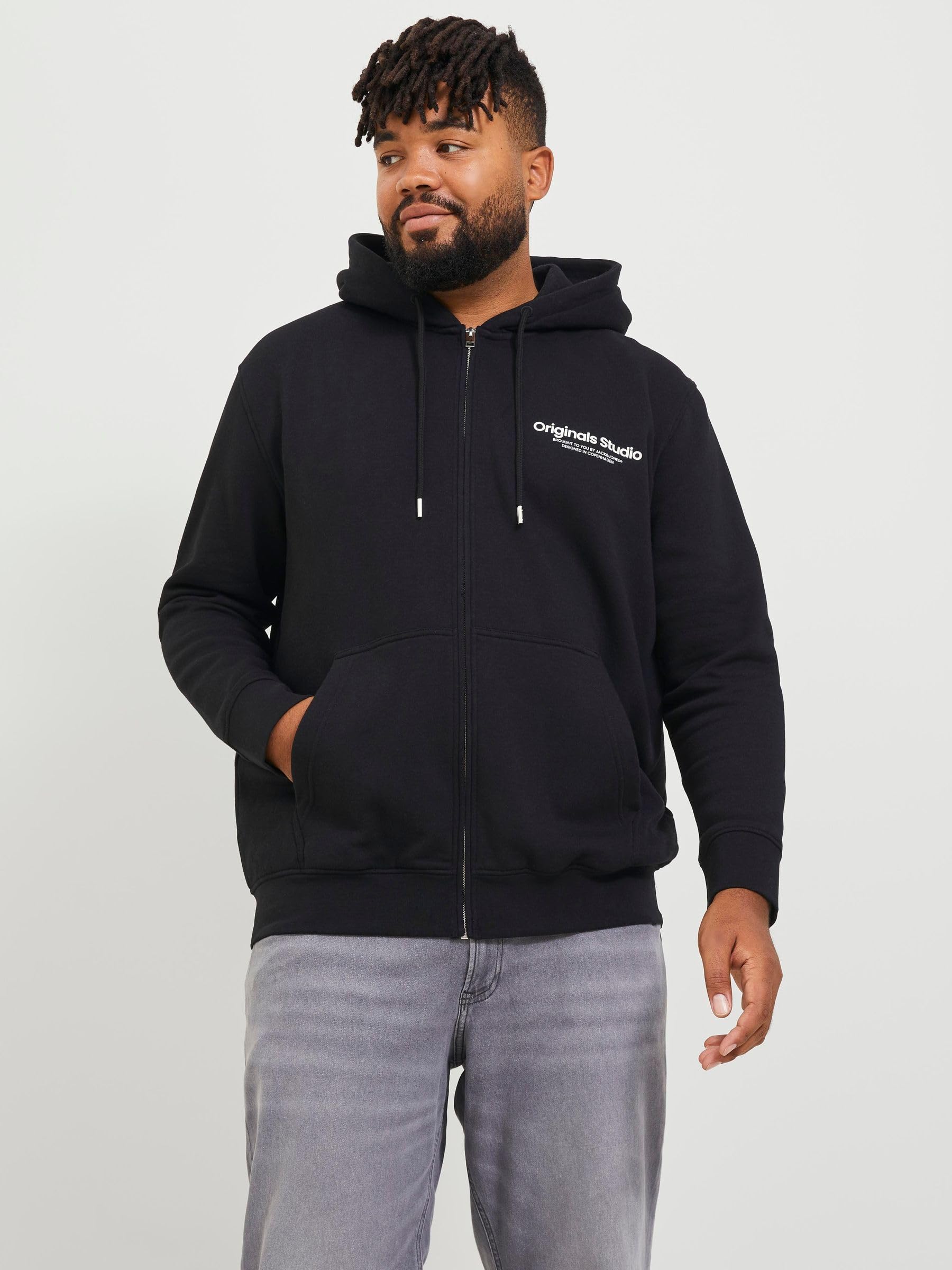JACK & JONES Jorvesterbro Sudadera con Cremallera Noos Pls Sudadera con Capucha Hombre