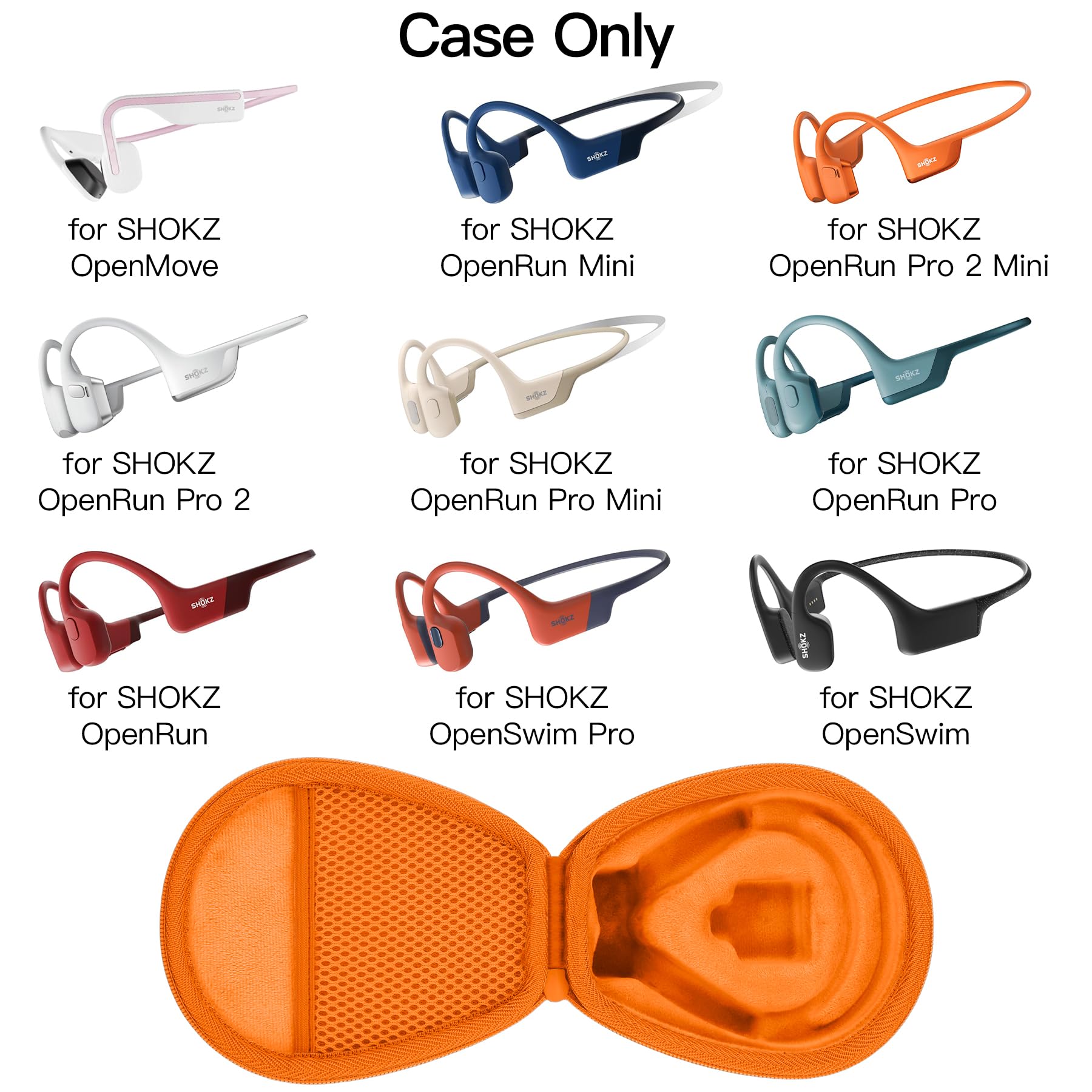 Amazon.com: co2CREA Hard Case for SHOKZ New OpenRun Pro 2/1/Mini