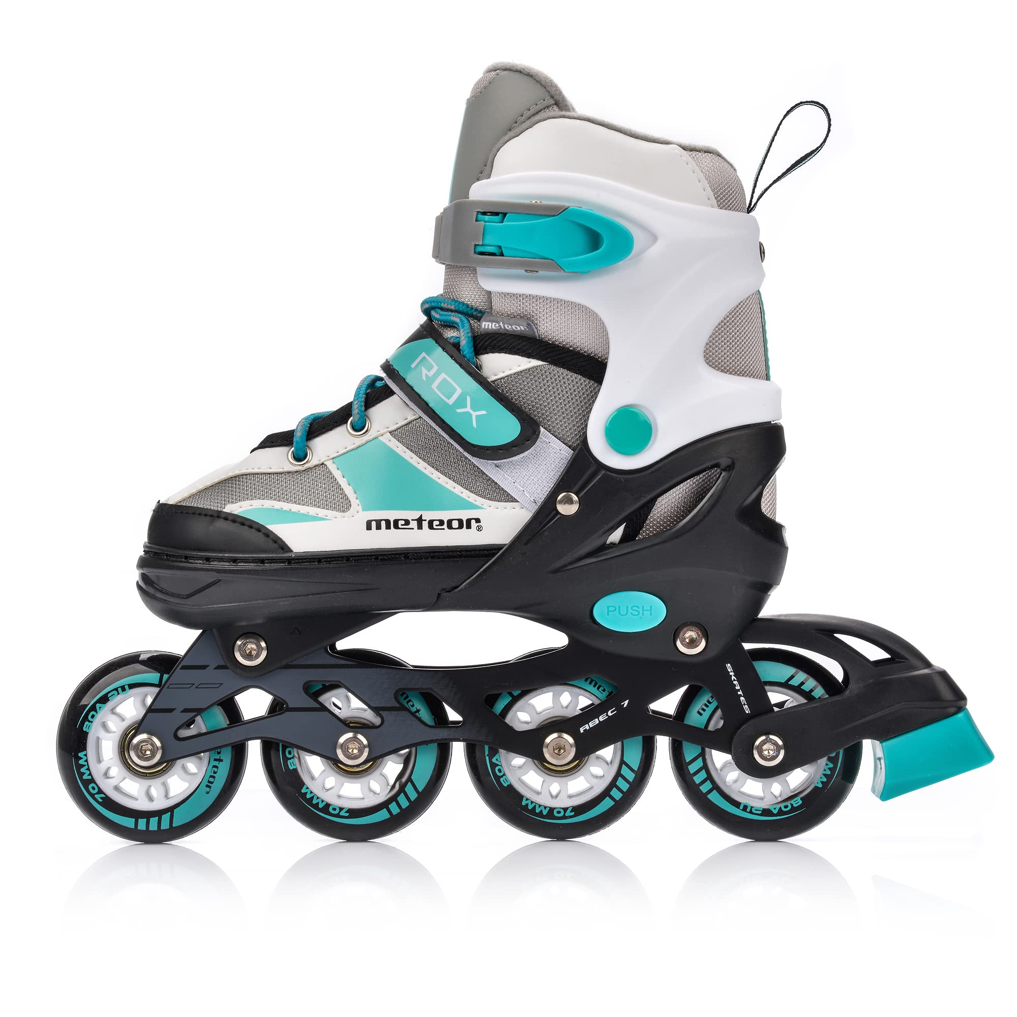 Meteor Pattini in Linea Bambini Gioventù Dimensione Regolabile ABEC-7 Ruote PU