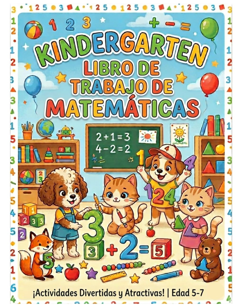 kindergarten libro de trabajo de matemáticas: Juegos y Actividades para Desarrollar Habilidades de Matemáticas, Lógica y Pensamiento Crítico | ... de Jardín de Infancia y 1.º Grado (5–7 Años)