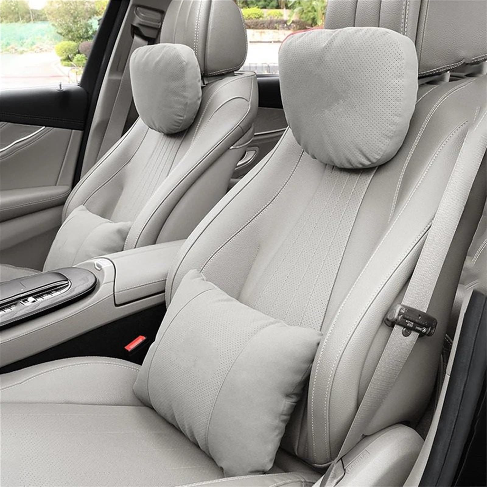 Cale-têtes pour sièges Auto Coussin de Nuque Souple pour Appui-tête et Soutien Lombaire de Voiture Compatible avec Xpeng G9, X9, G6, P7, P7i, P5 G3. Tête de Voiture(A-Brown)
