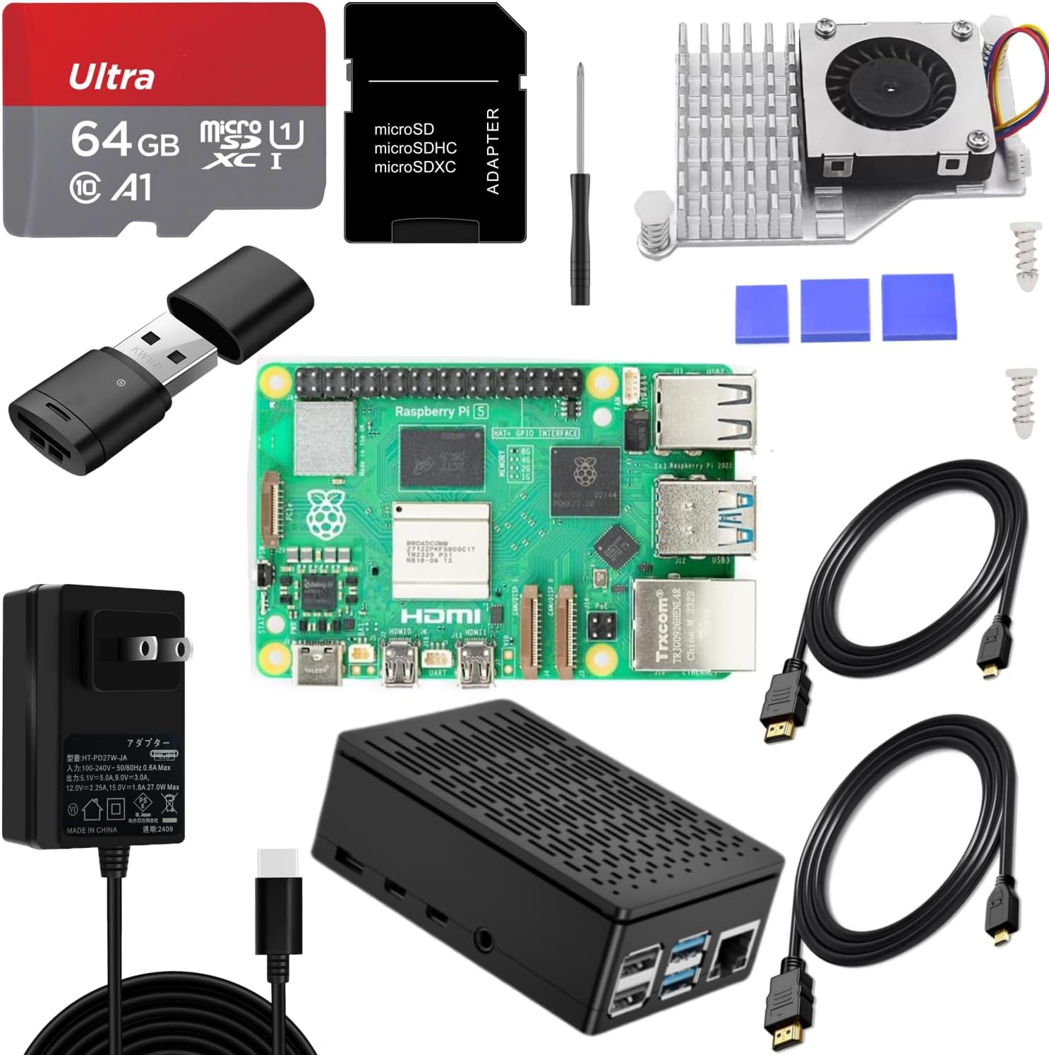 Amazon.co.jp Vesiri Raspberry Pi 5 Starter Kit 技適済み raspberry pi 5 kit